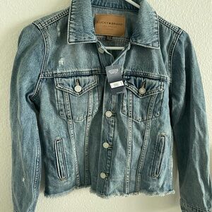 Lucky Brand Denim Jacket Frayed NWT